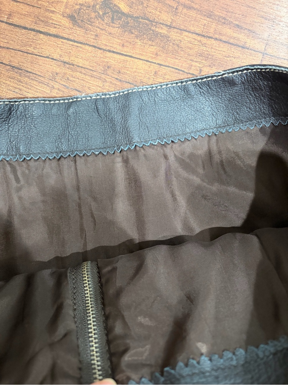 Laundry Leather and Suede Parchwork Mini Skirt - Picture 5 of 9